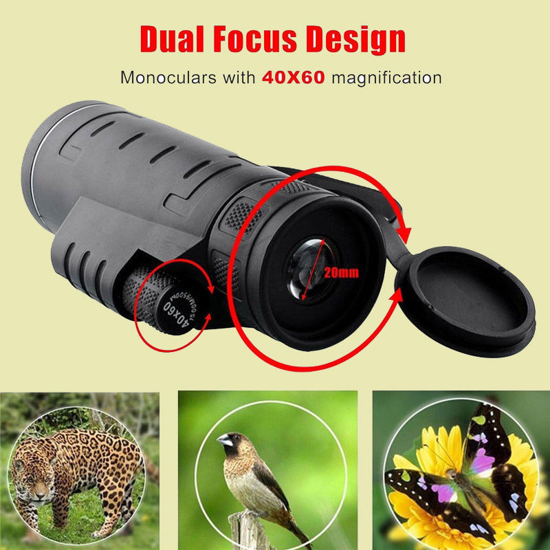 40X60 Telescope Phone Universal Lens Monocular